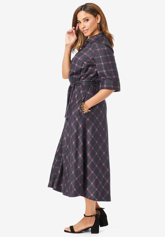 Rayon Shirt Dress, , alternate image number 2
