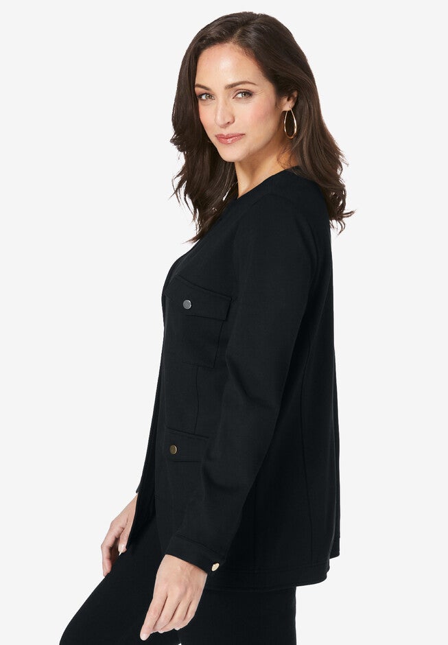 Military Ponte Jacket, , alternate image number 2