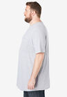 Shrink-Less™ Lightweight Longer-Length Crewneck Pocket T-Shirt, , alternate image number null