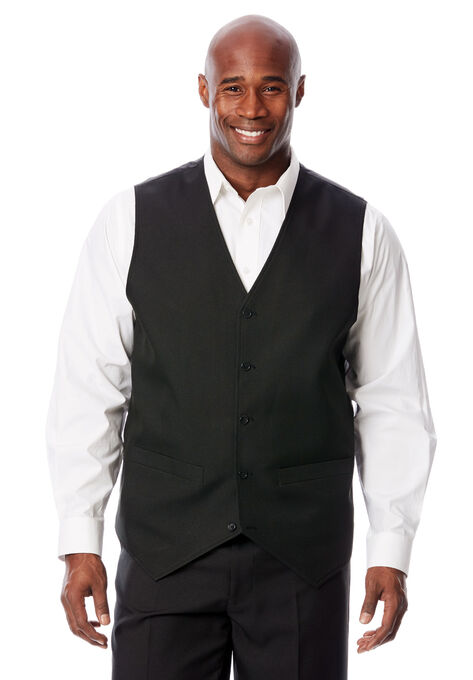 KS Signature Easy Movement® 5-Button Suit Vest, BLACK, hi-res image number null