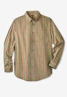 Wrinkle Resistant Long-Sleeve Sport Shirt, KHAKI PLAID, hi-res image number null