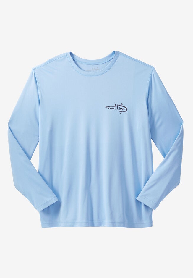 UV Paddle Tee by Reel Life®, LITE ECO BLUE, hi-res image number 0