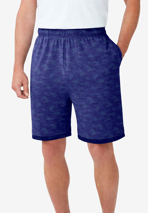 Hang-down Lightweight Jersey Shorts, NAVY MONO CAMO, hi-res image number null