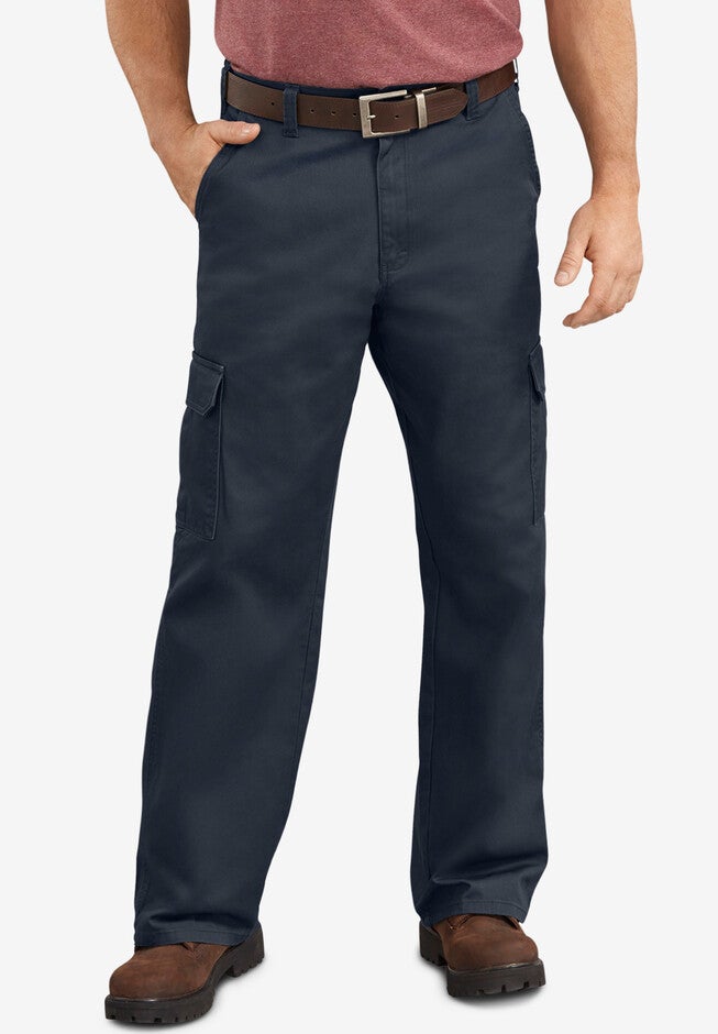 Loose Fit Straight Leg Cargo Pants, DARK NAVY, hi-res image number null