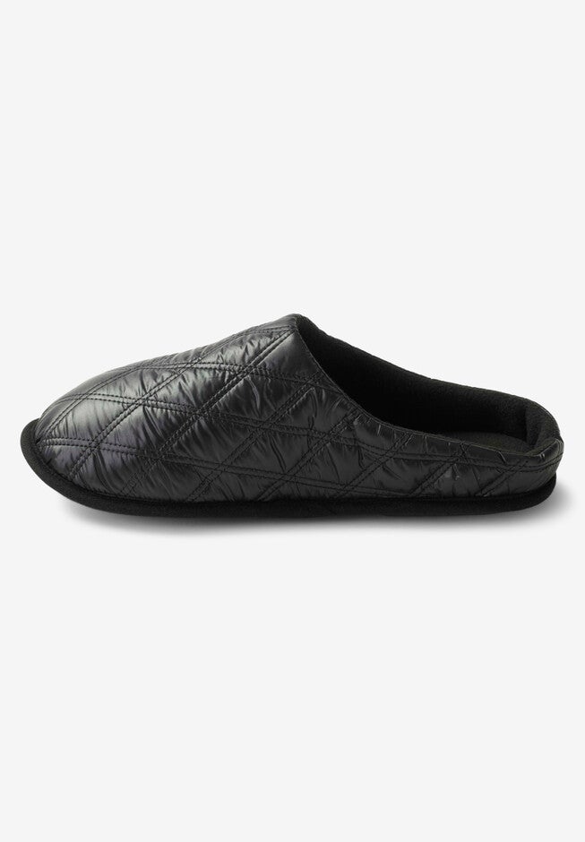 Nylon Quilted Fleece Lined Slide Slipper, , alternate image number 2