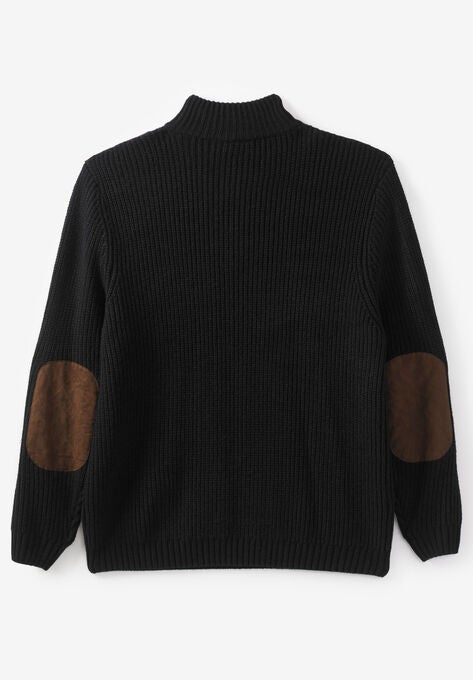 Boulder Creek™ Patch Sweater with Mock Neck, , alternate image number null
