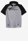 Champion® Short-Sleeve Hoodie, HEATHER GREY BLACK, hi-res image number null