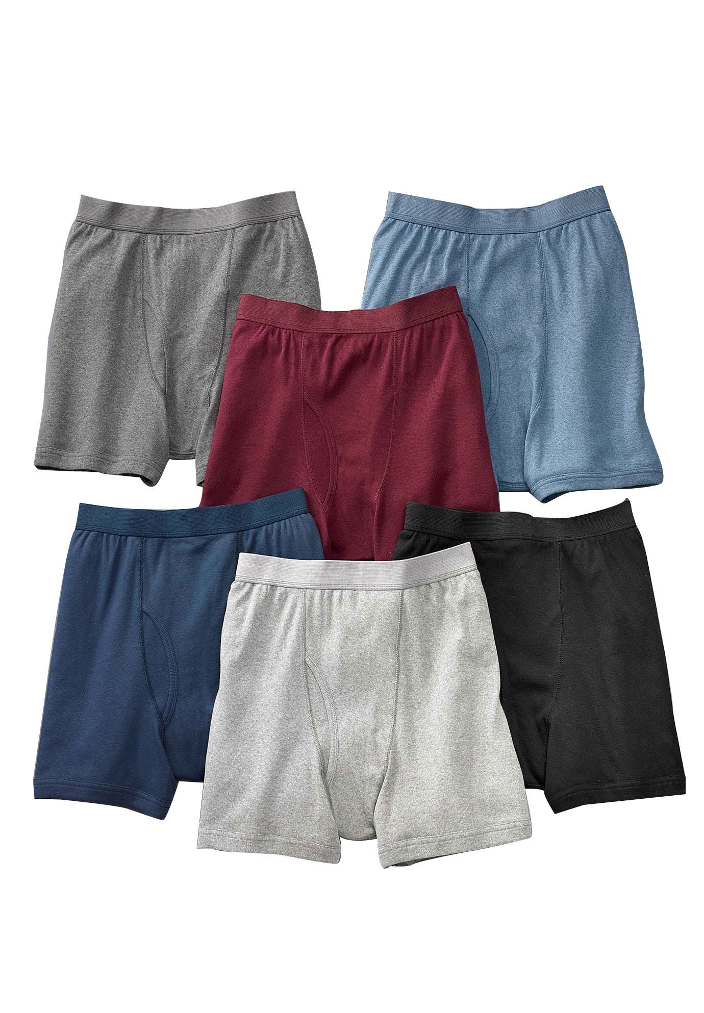 Color Cotton Boxer Briefs by Kings' Court&reg;, , alternate image number 1