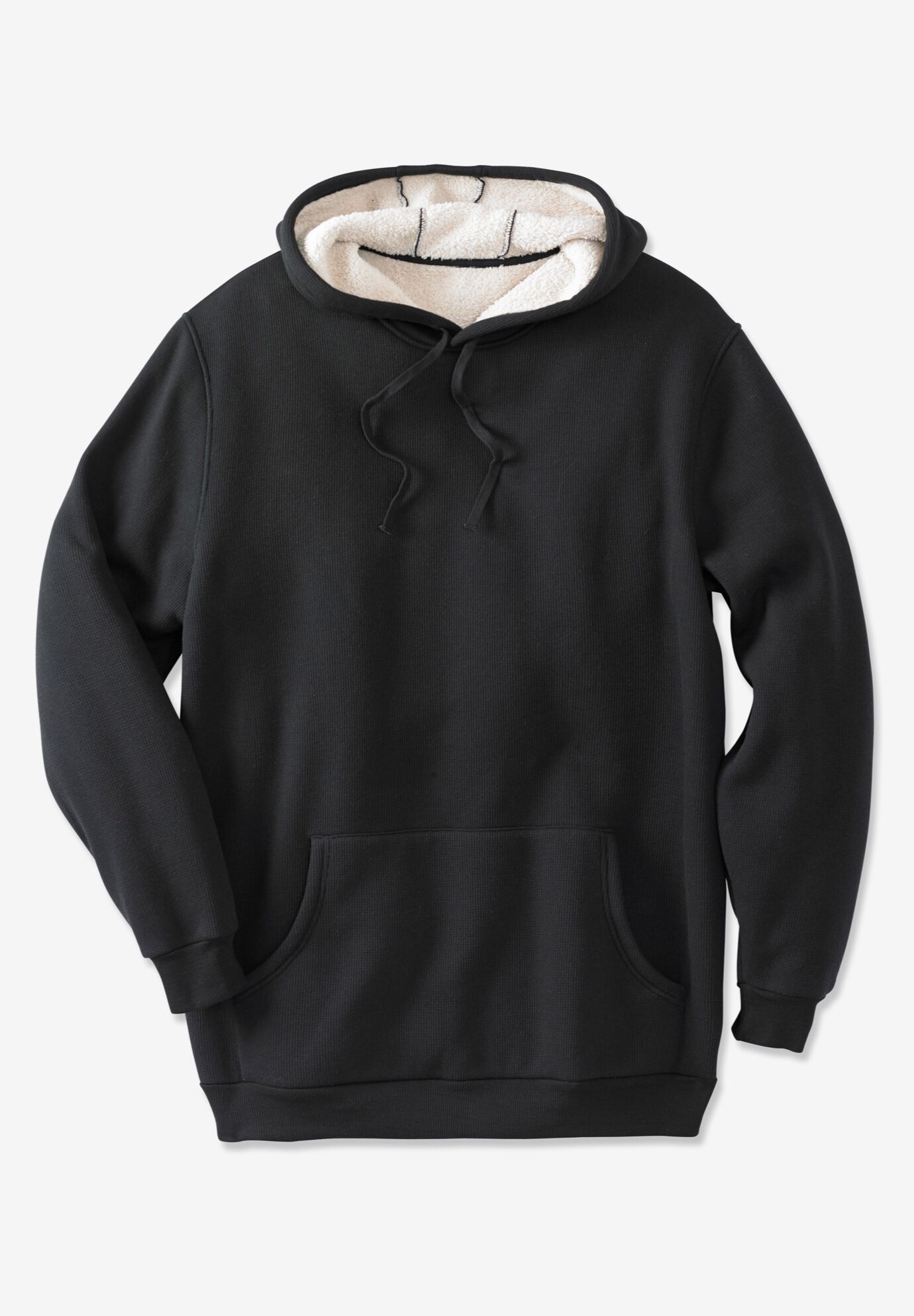 Sherpa Lined Thermal Waffle Pullover Hoodie Fullbeauty Outlet