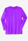 Moisture Wicking Long-Sleeve Crewneck Tee, ELECTRIC PURPLE, hi-res image number null