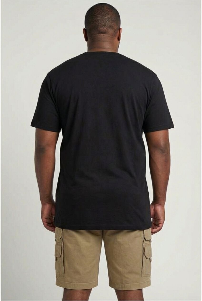 Shrink-Less&trade; Lightweight Longer-Length Crewneck T-Shirt, BLACK, alternate image number 3