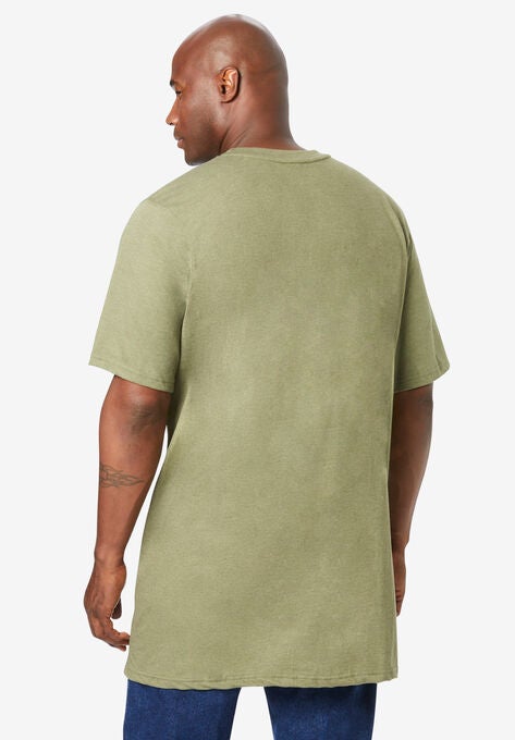 Boulder Creek® Heavyweight Longer-Length Pocket Crewneck T-Shirt, , on-hover image number null