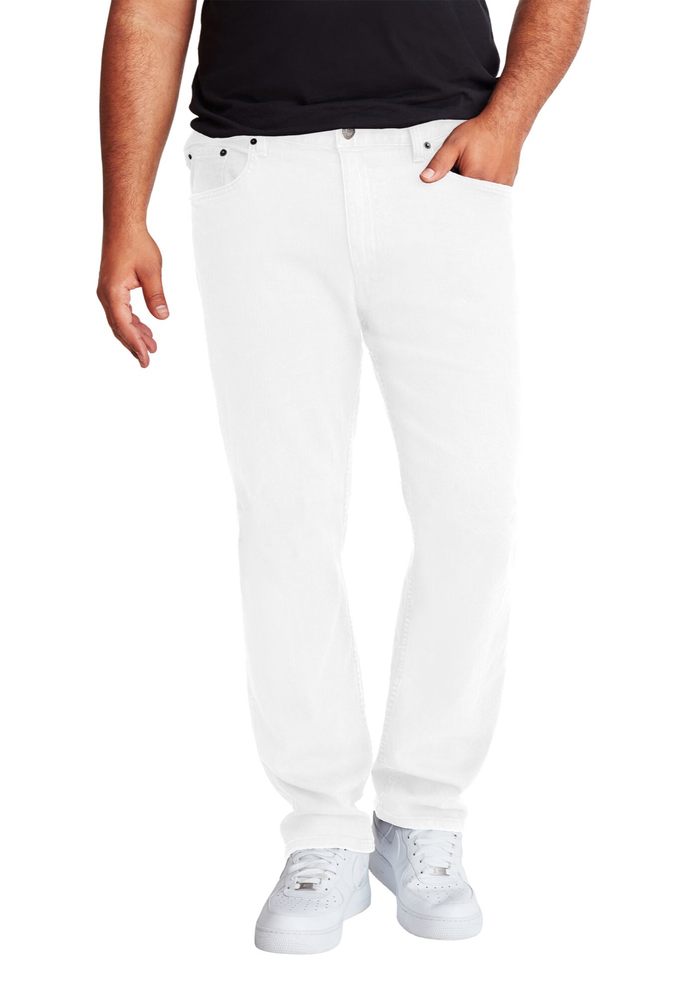 MVP Collections&reg; Straight Fit Jeans, CRYSTAL WHITE, hi-res image number 0