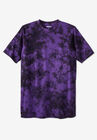 Shrink-Less™ Lightweight Longer-Length Crewneck Pocket T-Shirt, PURPLE MARBLE, hi-res image number null