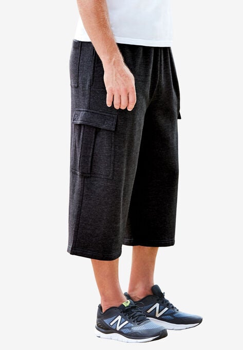 Fleece Judo Shorts, BLACK WHITE MARL, hi-res image number null