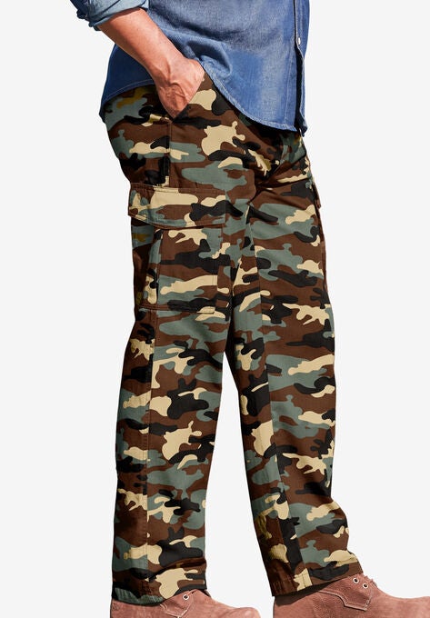 Boulder Creek® Renegade Side-Elastic Waist Cargo Pants, DEEP CAMO, hi-res image number null