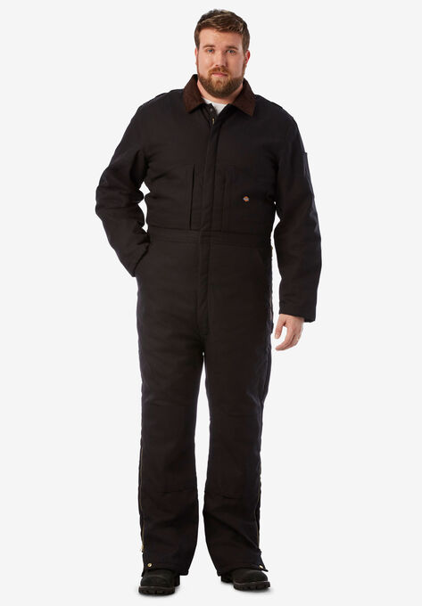 Insulated Duck Coveralls by Dickies®, BLACK, hi-res image number null