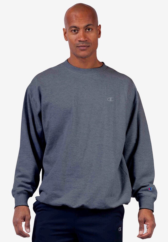 Champion® Fleece Crewneck Sweatshirt, CHARCOAL HEATHER, hi-res image number 0