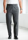 Relaxed Fit Wrinkle-Free Full Elastic Plain Front Pants, , alternate image number 2