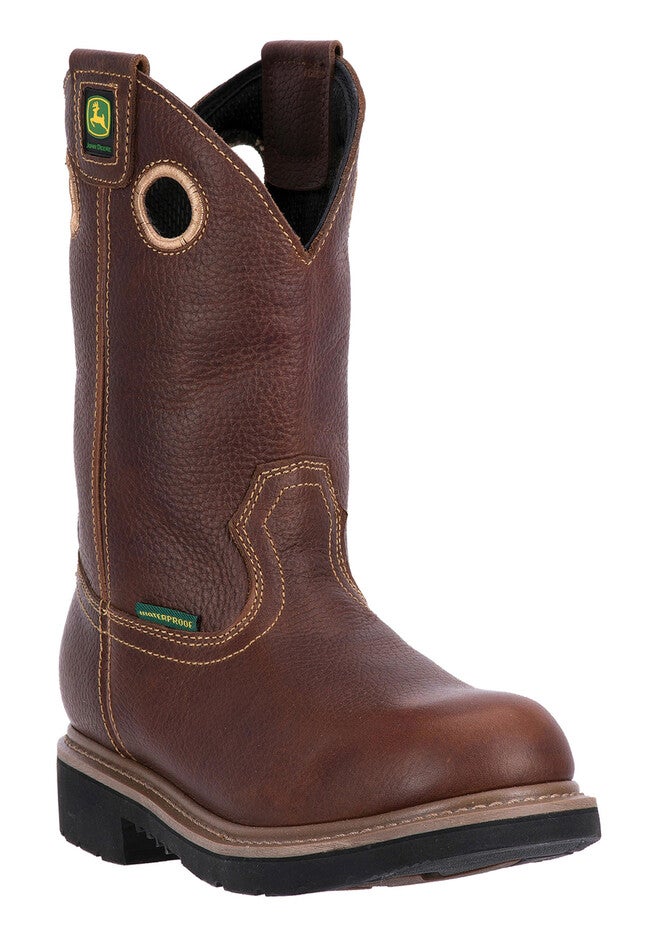John Deere® 11 inches All Around Waterproof Pull-On Soft Toe, TOASTED WHEAT, hi-res image number null
