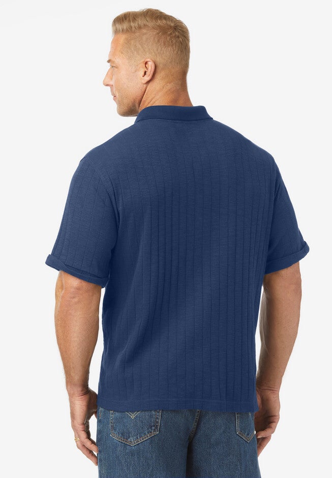 1/4 Zip drop needle polo, , on-hover image number 1