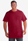 Shrink-Less™ Lightweight Longer-Length Crewneck Pocket T-Shirt, , alternate image number null