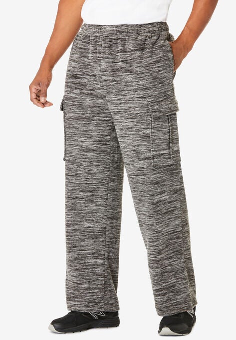 Explorer Plush Fleece Cargo Pants, CHARCOAL MARL, hi-res image number null