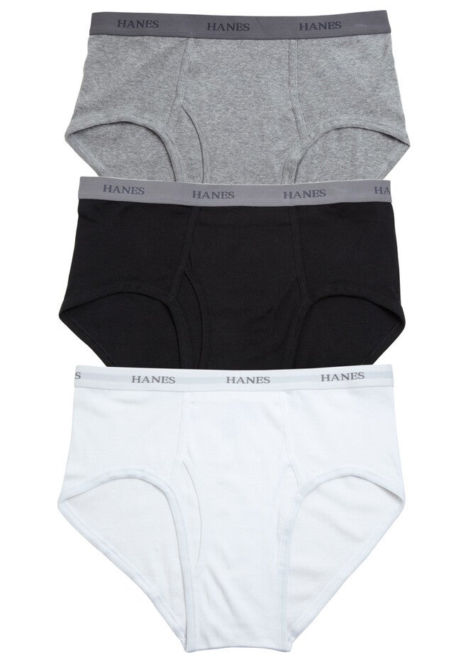 Hanes® Brief 3-Pack, BLACK WHITE GREY, hi-res image number null