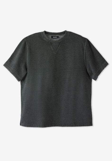 Short-Sleeve Fleece Sweatshirt, HEATHER CHARCOAL, hi-res image number null