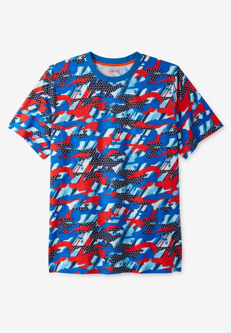 Boulder Creek® Heavyweight Jersey Crewneck T-Shirt, AMERICANA CAMO, hi-res image number null