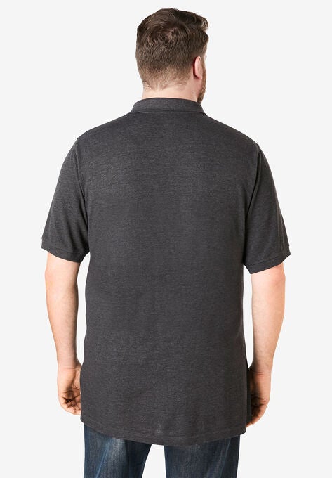 Longer-Length Shrink-Less™ Piqué Polo Shirt, , alternate image number null