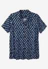 KS Island Printed Rayon Short-Sleeve Shirt, LIGHTNING BOLT, hi-res image number null