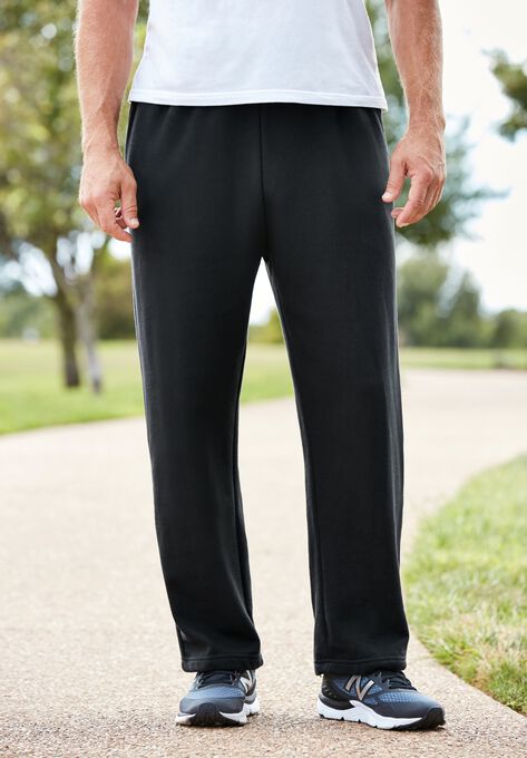 Fleece Open-Bottom Sweatpants, , alternate image number null