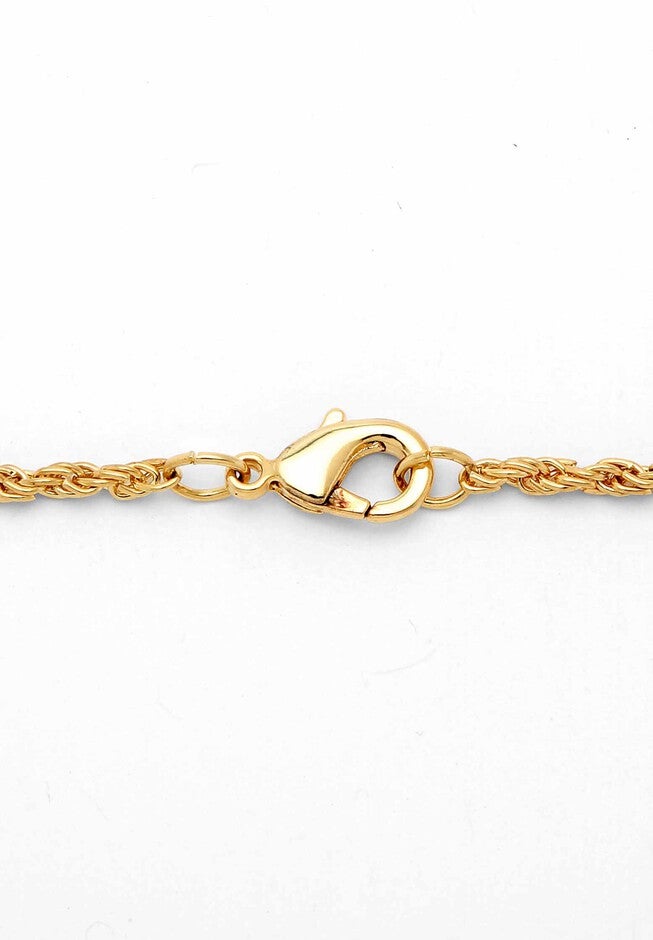 Gold Tone Wrapped Cross Pendant 24 inches Chain, , on-hover image number 1