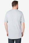 Shrink-Less™ Lightweight Longer-Length Crewneck Pocket T-Shirt, , alternate image number null