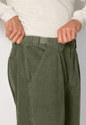 Expandable Waist Corduroy Pleat-Front Pants, , alternate image number null