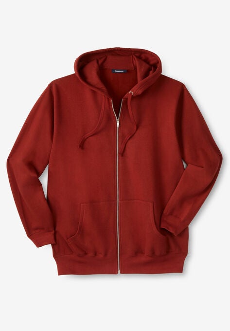 Fleece Zip-Front Hoodie, MOUNTAIN RED, hi-res image number null