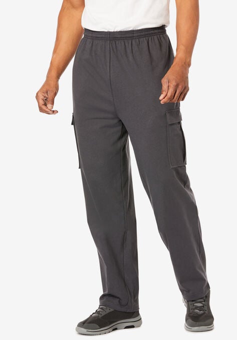 Lightweight Jersey Cargo Sweatpants, CARBON, hi-res image number null