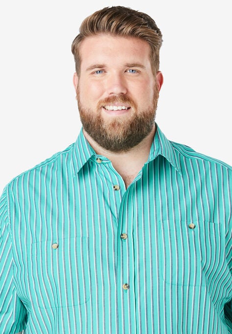 Striped Short-Sleeve Sport Shirt, , alternate image number null