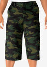 17" Side Elastic Cargo Shorts, OLIVE CAMO, hi-res image number null