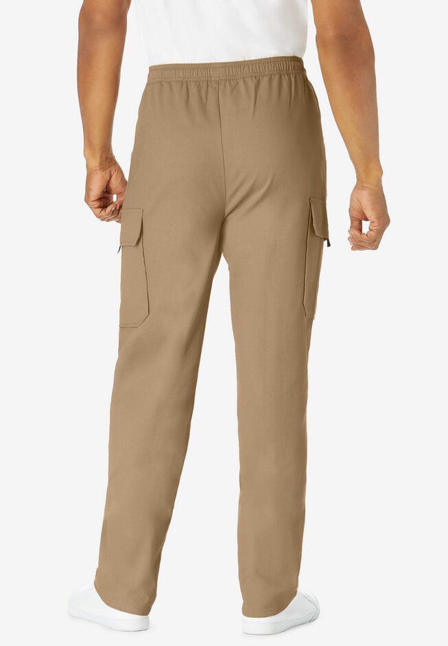 Full Elastic Waist Cargo Pants, , on-hover image number 1