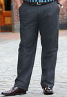Relaxed Fit Wrinkle-Free Expandable Waist Pleated Pants, , alternate image number null