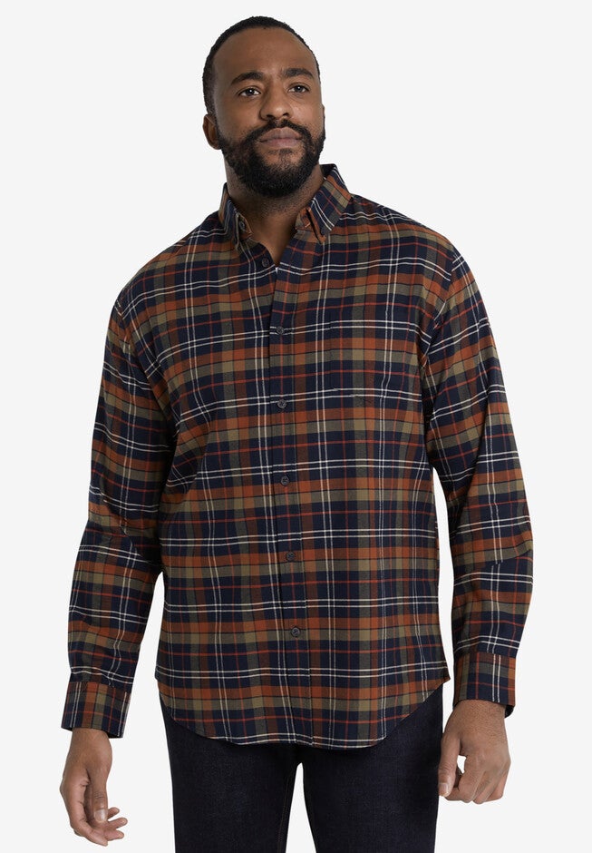 Snowden Brushed Check Shirt, GINGER, hi-res image number null