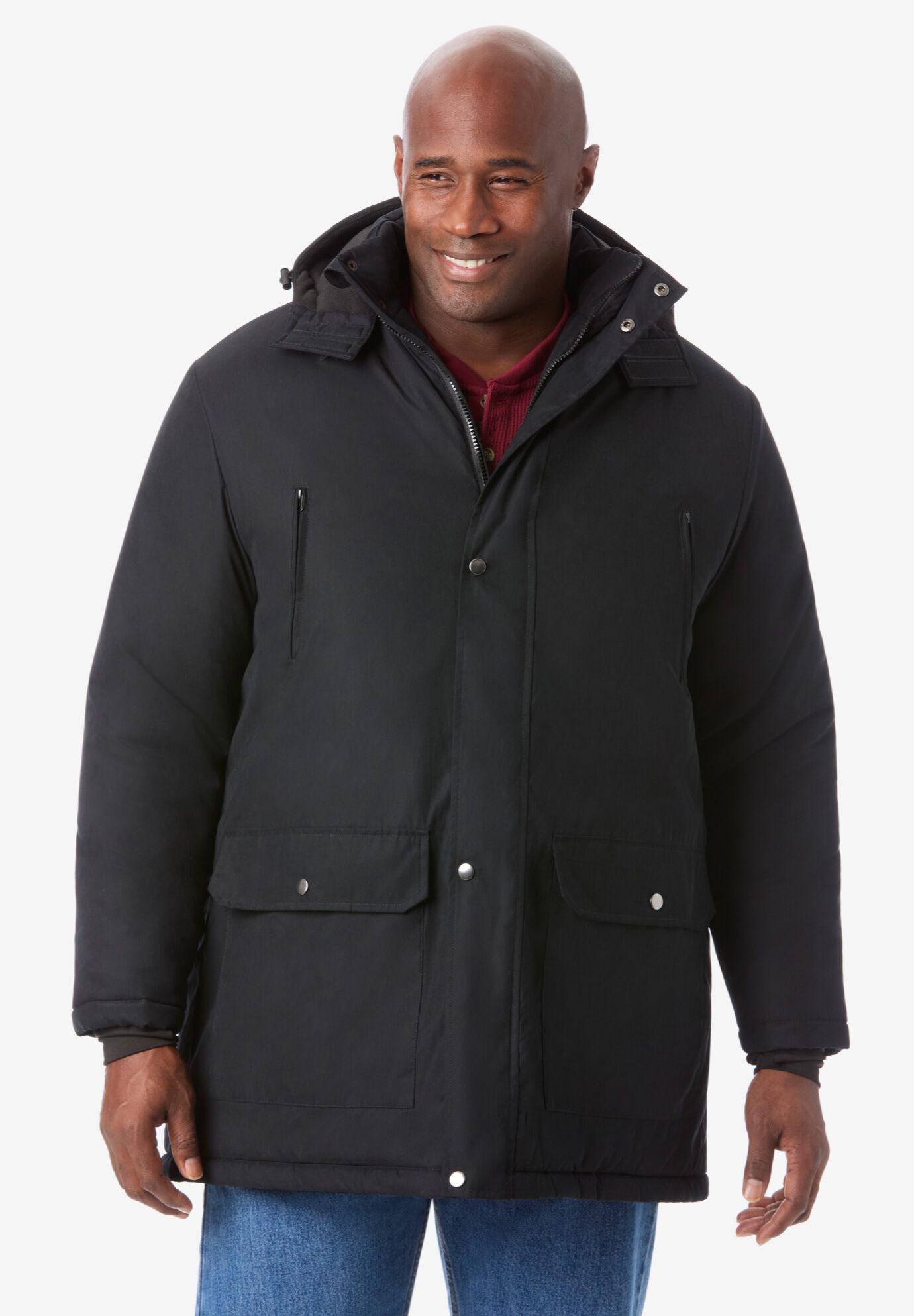 Knee-Length Parka, , alternate image number 2