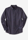 KS Signature No Hassle® Long-Sleeve Button-Down Collar Dress Shirt, NAVY DIAMOND, hi-res image number null