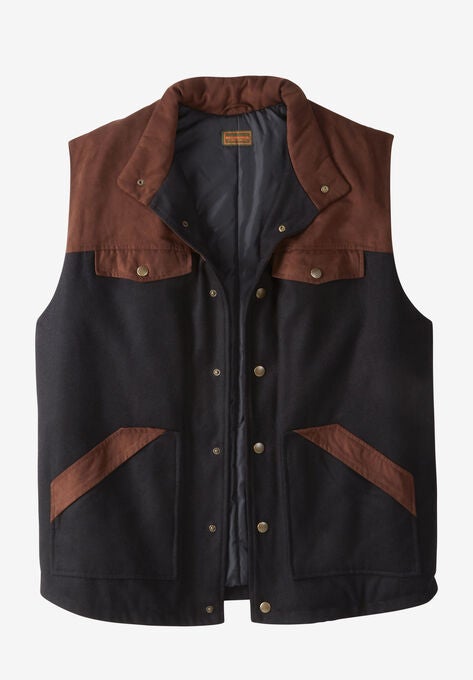 Boulder Creek Plaid Multi Pocket Vest Fullbeauty