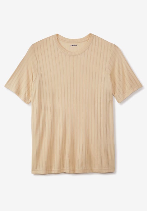 Plaited Crewneck Shirt, NATURAL, hi-res image number null