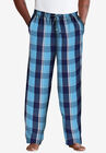 Flannel Plaid Pajama Pants, BLUE PLAID, hi-res image number null