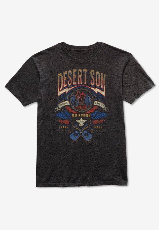 Graphic Burnout Tee Shirt, SEDONA GUITAR, hi-res image number null