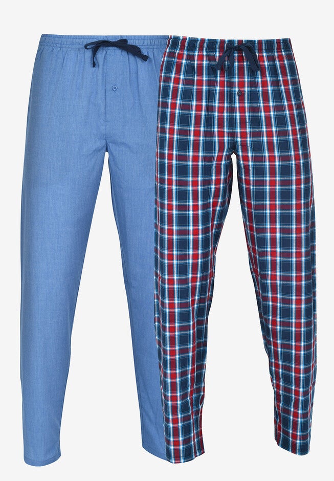 Hanes® 2-Pack Woven Lounge Pants, BLUE RED MULTI, hi-res image number null